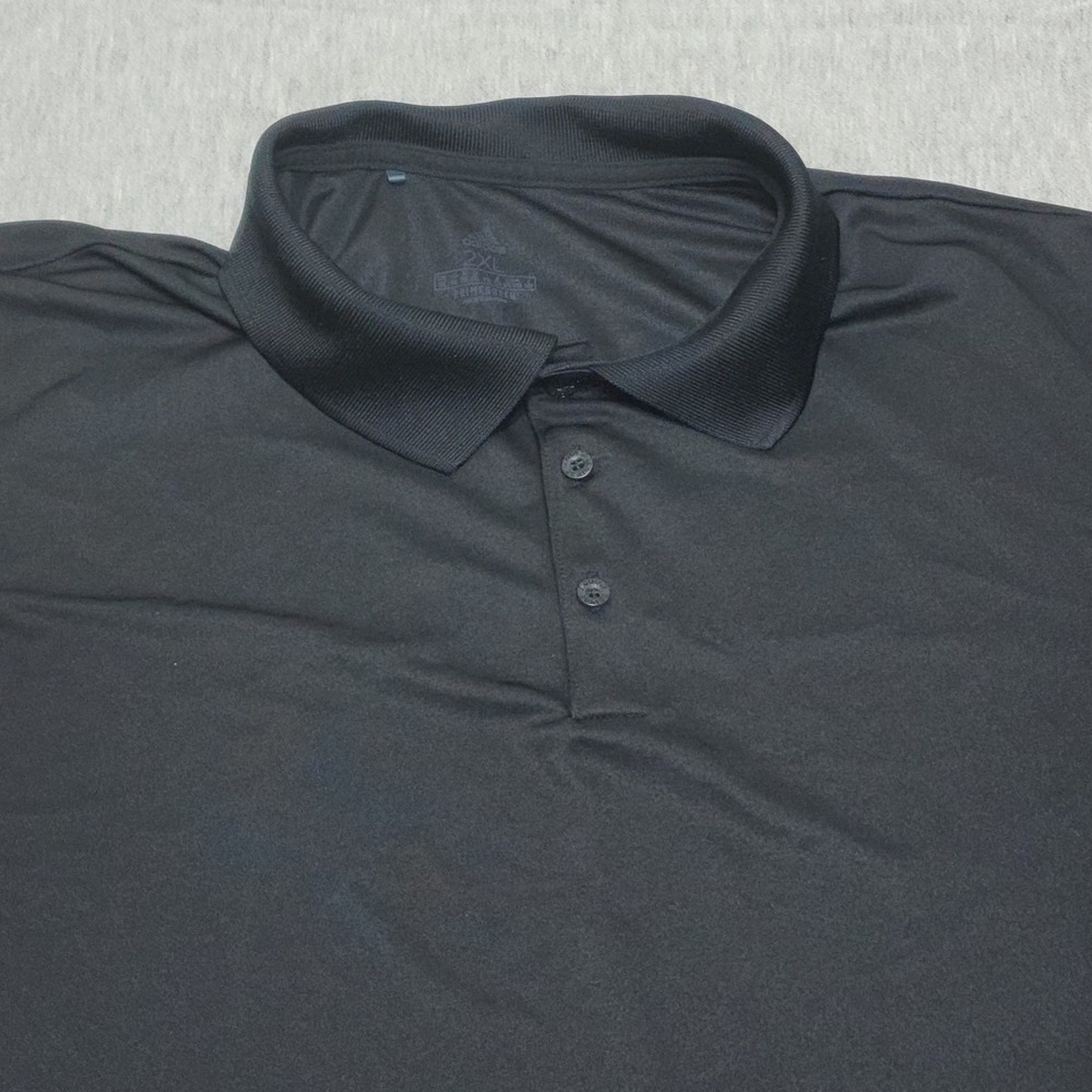 Adidas Mens 2XL XXL Black Primegreen Performance Short Sleeve Golf Polo Shirt - Picture 3 of 8